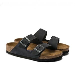 Birkenstock Arizona Black Oiled Leather Sandals Sz 39